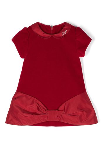 Lapin House Abito con fiocco oversize - Rosso