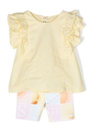 Lapin House Set top e pantaloni con ruches - Giallo