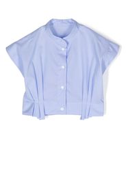 Lapin House Camicia crop gessata - Blu