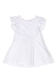 Lapin House ruffled bow-detail dress - Bianco