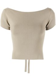 LAPOINTE boat-neck rear tie fastening top - Grigio