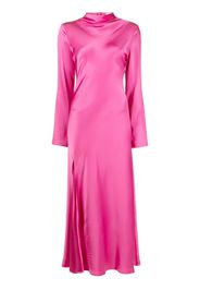 LAPOINTE side-slit satin-finish midi dress - Rosa