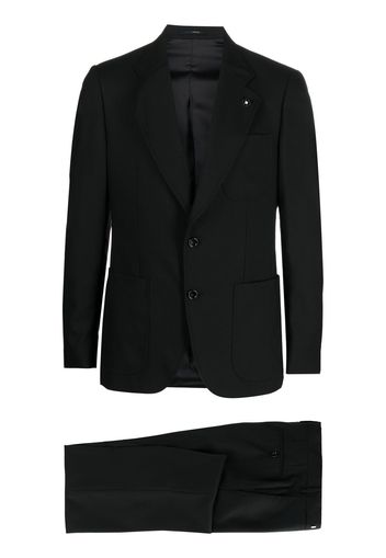 Lardini single-breasted wool suit - Nero