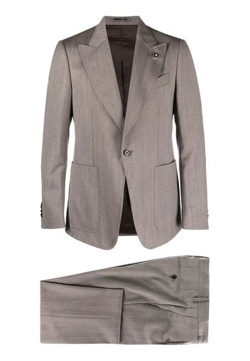 Lardini single-breasted two-piece suit - Marrone