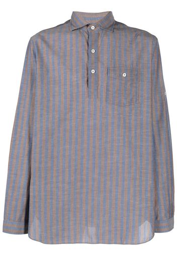 Lardini striped cotton shirt - Blu