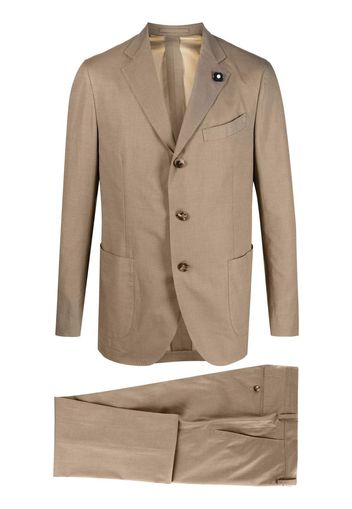 Lardini single-breasted two-piece suit - Marrone