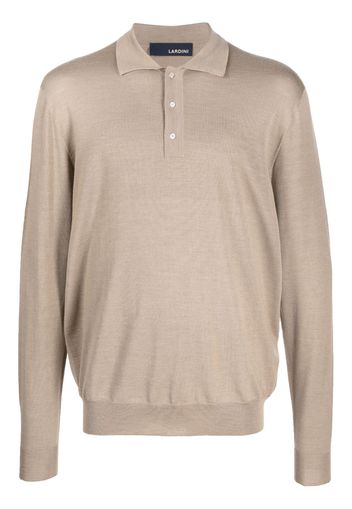 Lardini long-sleeve knitted polo shirt - Toni neutri