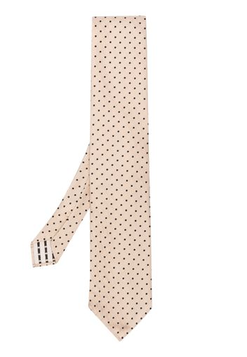 Lardini polka-dot silk tie - Toni neutri