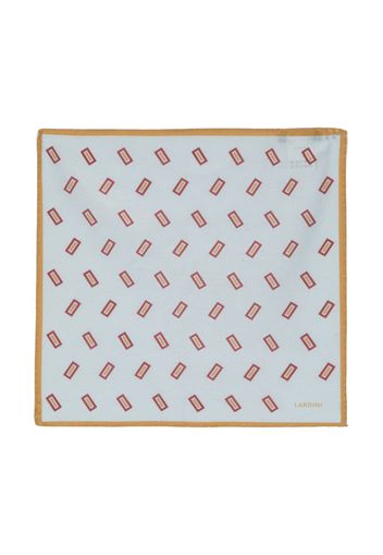 Lardini geometric-print pocket scarf - Blu