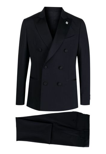 Lardini double-breasted wool suit - Blu