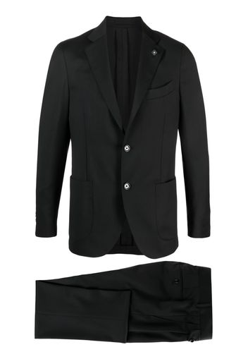 Lardini single-breasted wool suit - Nero