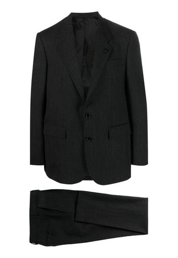 Lardini striped single-breasted suit - Nero