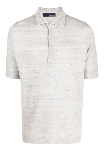 Lardini mélange fine-knit polo shirt - Grigio