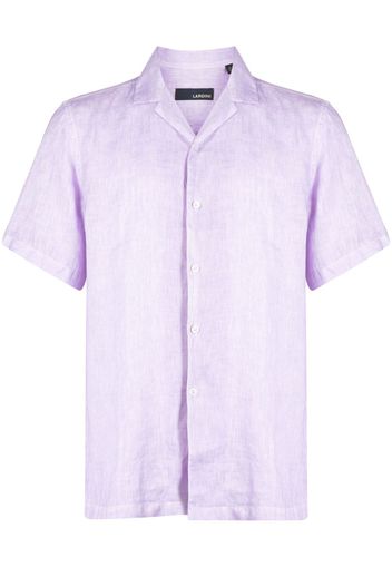 Lardini short-sleeved linen shirt - Viola