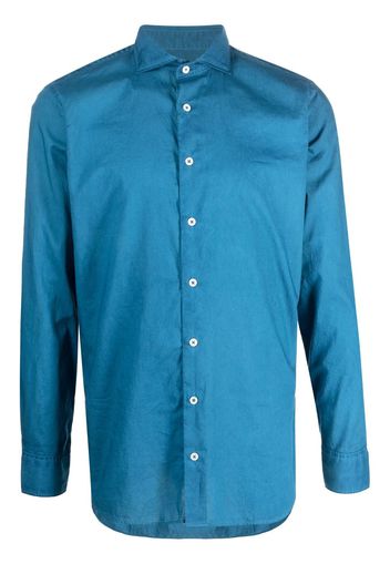 Lardini long-sleeve buttoned cotton shirt - Blu