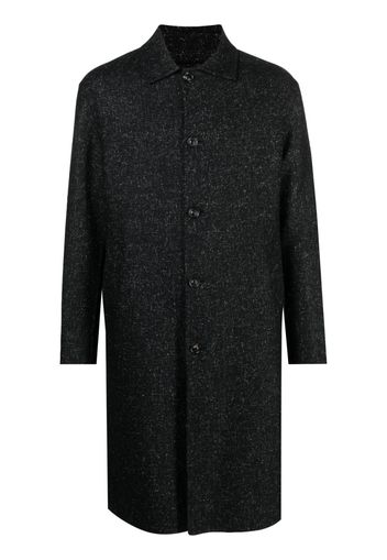 Lardini Cappotto monopetto mélange - Nero