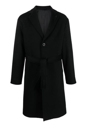 Lardini single-breasted belted-waist coat - Nero