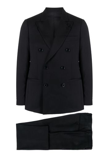 Lardini double-breasted wool suit - Blu