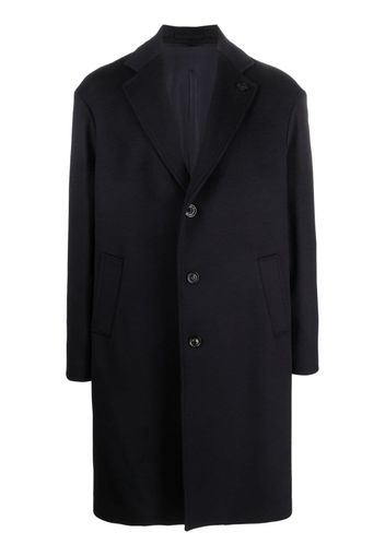 Lardini single-breasted wool coat - Blu