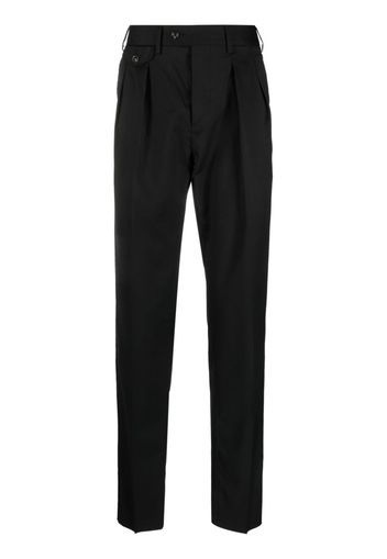 Lardini pleated-waist chino trousers - Nero