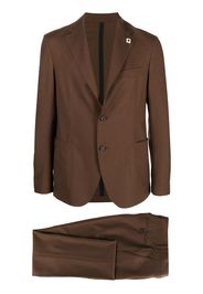 Lardini two-piece single-breasted suit - Marrone