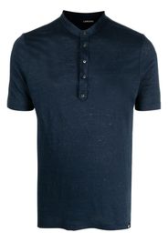 Lardini short-sleeve linen shirt - Blu