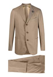 Lardini single-breasted two-piece suit - Marrone