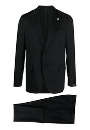 Lardini single-breasted wool suit - Nero