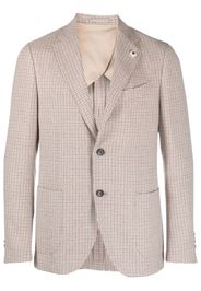 Lardini Pota houndstooth-pattern blazer - Toni neutri