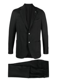 Lardini single-breasted wool suit - Nero