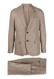 Lardini wool-blend single-breasted suit - Toni neutri