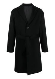 Lardini single-breasted belted-waist coat - Nero