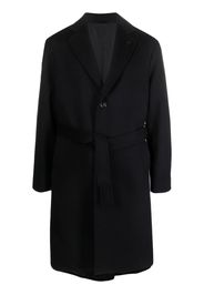 Lardini tied-waist wool coat - Blu