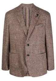 Lardini houndstooth knitted blazer - Toni neutri