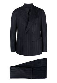 Lardini pinstripe-pattern double-breasted suit - Blu