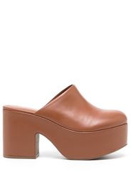 Larroude closed-toe platform mules - Marrone