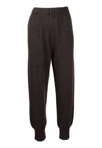 Lauren Manoogian felted-finish cropped trousers - Marrone