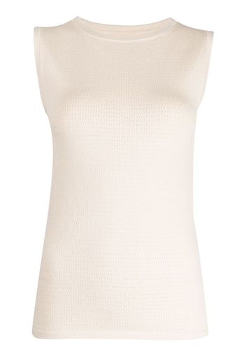 Lauren Manoogian sleeveless round-neck top - Bianco