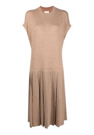 Lauren Manoogian fine-knit pleated dress - Toni neutri