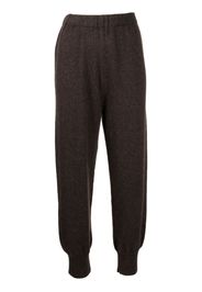 Lauren Manoogian felted-finish cropped trousers - Marrone