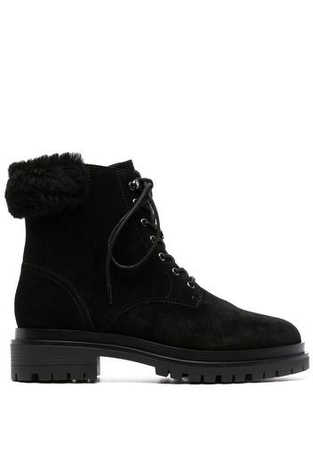 Lauren Ralph Lauren Carlee shearling-trim bootie - Nero