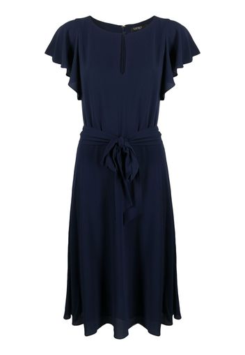 Lauren Ralph Lauren belted midi dress - Blu