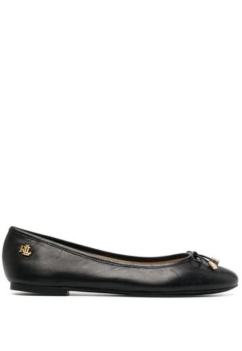 Lauren Ralph Lauren Jayna leather ballerina shoes - Nero