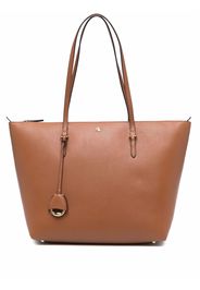 Lauren Ralph Lauren pebbled-texture tote bag - Marrone