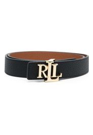 Lauren Ralph Lauren logo-buckle reversible leather belt - Nero