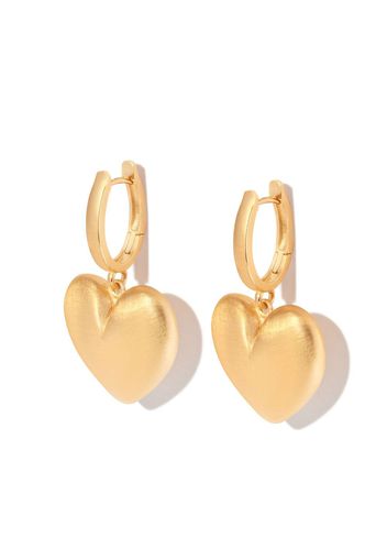 Lauren Rubinski 14kt yellow gold heart drop earrings - Oro