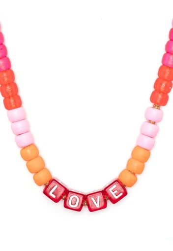 Lauren Rubinski Collana Love con perline - Rosa