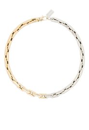 14kt gold two-tone chain-link necklace
