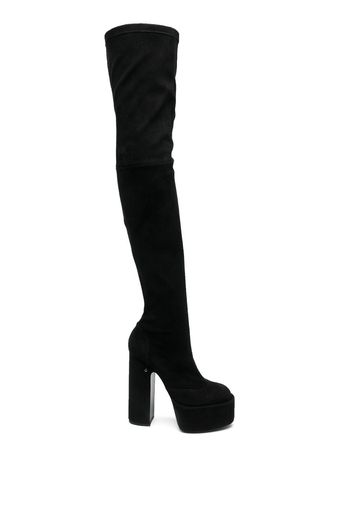 Laurence Dacade Cuissarde suede 160mm boots - Nero