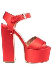 Laurence Dacade 155mm satin platform sandals - Rosso